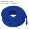 sourcing map Expandable Sleeving, 1.5-inch 25ft Cable Sleeve, Blue