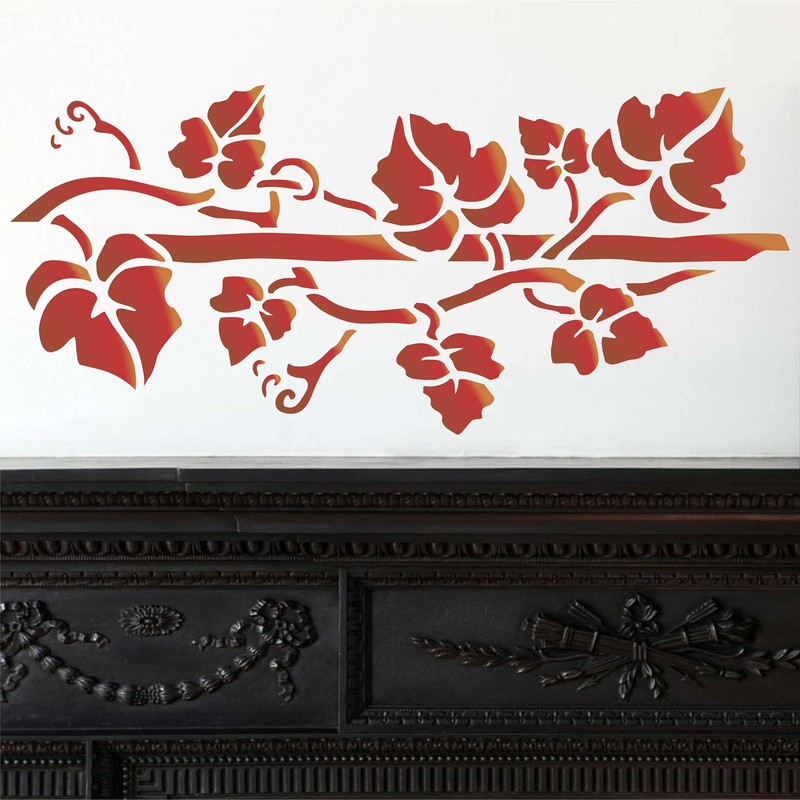 Vine Stencil, 14.5 x 6.5 inch - Classic Leaf Border