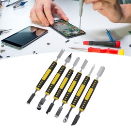Yuecoom 6pcs Professional Electronics Opening Lever Tool Repair Kit Spudger Opening Lever Tool ABS Handle Alloy Steel Rod for Electronic Maintenance