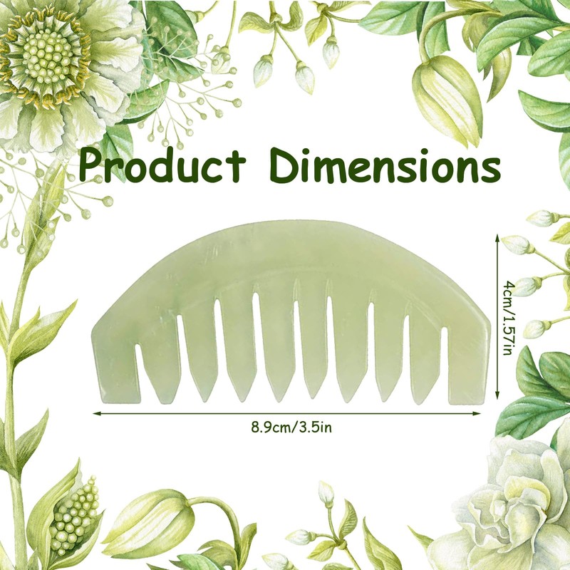 Janedream Jade Stone Gua Sha Comb Traditional Massage Tools for
