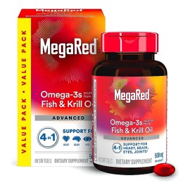 Megared Omega 3 Suplemento Aceite Pescado Y Krill 80 Capsula Sabor Sin Sabor