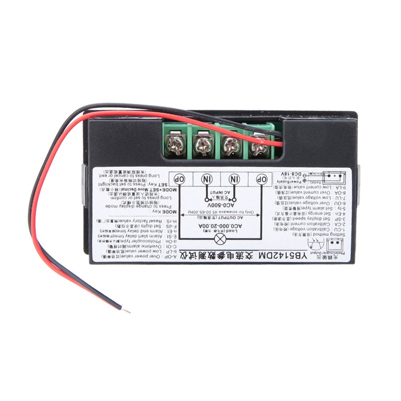 YB5142DM 0-500V Intelligent Digital LCD Display AC Voltage Current Tester