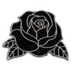 Pinsanity Black Rose Iron-On Embroidered Patch