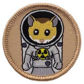 Space Hamster Patrol Patch - 2" Diameter Round Embroidered Patch (Sew-on)