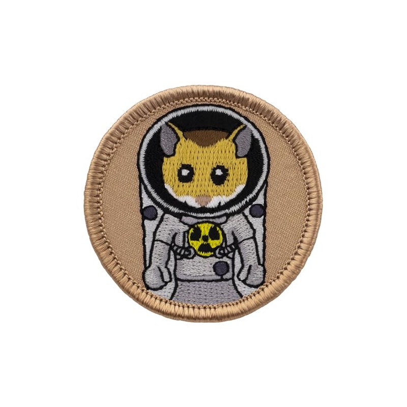 Space Hamster Patrol Patch - 2" Diameter Round Embroidered Patch