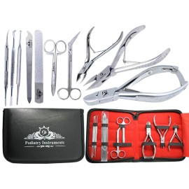 Kit profesional de limas de uñas para cortador de uñas encarnadas quiropodia podología conjunto de 10 piezas