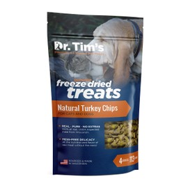 Dr. Tim's Premium Freeze Dried Pet Treats, Turkey Chips 4 oz. Bag