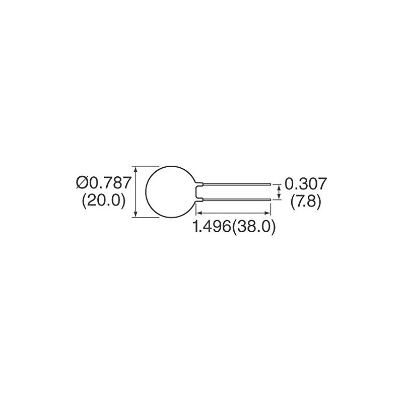 Ametherm SL22 1R020 (Pack of 2) NTC THERMISTOR,ICL 1 OHM