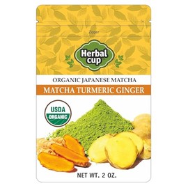 Herbal Cup Té Matcha Japonés Orgánico (Matcha Cúrcuma Jengibre, 2 onzas (Paquete de 1))                                                               