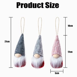 Sprießen Pack of 10 Gnome Christmas Decoration Set, Small Plush Gnome Christmas Decoration Gnome, for Christmas Decoration, for Children Christmas