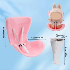 Car Doll Safety Seat, Cute Car Air Vent Decoration Seat Fun and Functional Plush Doll Chair Couch Sofa Supplies Fashionable Ornaments for Supplies Display Accessories (Pink)
