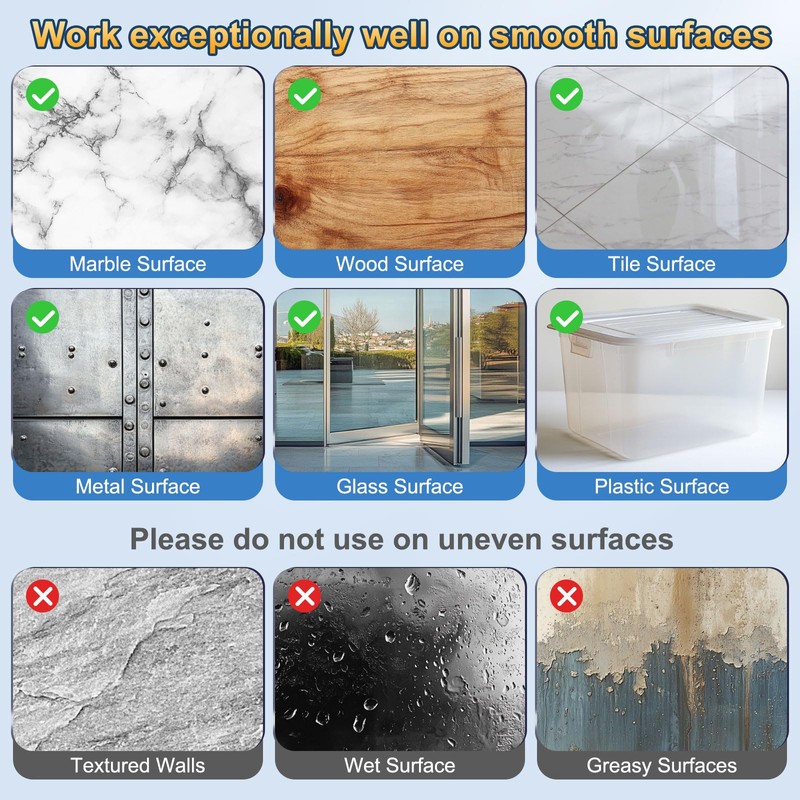 uxcell Clear Double Sided Adhesive Pads, 2.36'' x 2.36'' Square