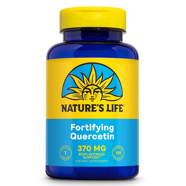 Nature's Life Fortifying Quercetin 370 mg - Bioflavonoid Support for Overall Wellness - Quercetin Supplements - Lab Verified, 60-Day Money-Back Guarantee - 100 Servings, 100 Vegetarian Capsules
