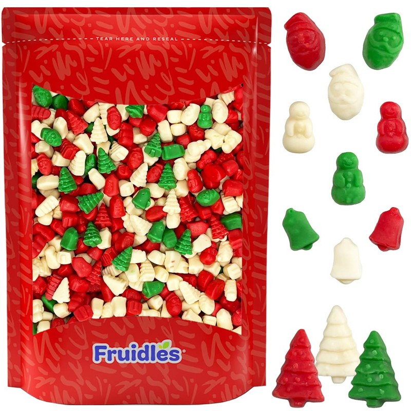 Fruidles Christmas Mello Cremes Gummi Bears Candy Sweet Confection, Traditional