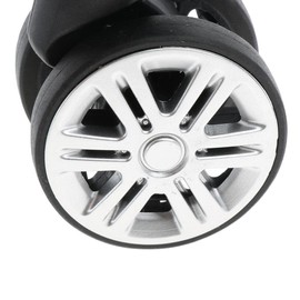 Baoblaze 2 Pieces Black Replacement A19 Dual Roller Wheels Luggage Swivel Suitcase Casters Repair Accessory