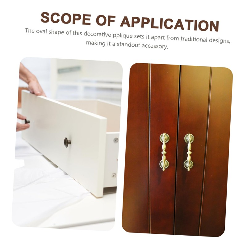 BIUDECO Strong Structure Wooden Applique Oval Door Center Flower Sheet