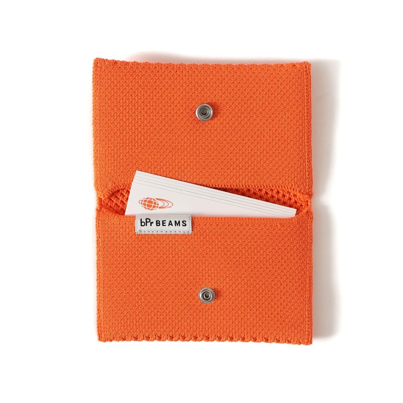 BPr BEAMS Stationery 33060047052 Knit Card Case, orange, Free size