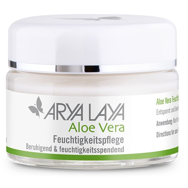ARYA LAYA Aloe Vera Moisturiser | Fresh, Youthful Complexion | For Stressed Low-Moisture & Dry Skin | Soothing, Relaxing & Balancing | Ideal After Sunbathing | 50 ml