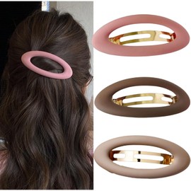 Large Hair Clips for Women Matte Ellipse for Thin Hair French Hair Clip Cute Hair Styling Clips Non-Slip Strong Hold Vintage Hair Accessories Gifts for Women Girls