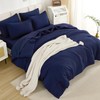 Litanika King Size Comforter Set Navy Blue - 7 Pieces