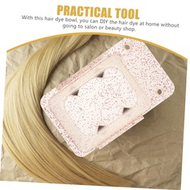 Ipetboom Sparkling Hair Dye Mixing Bowl Set 1 Piece Plastic Applicator for Salon Use Easy to Hold Suitable for DIY Hair Coloring and Facial Mask Mixing