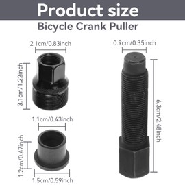 Crank Puller for Bicycle, Bicycle Crank Puller, Bottom Bracket Bicycle Crank Puller, Compactor, Crankset Tool, Crank Arm Pull, for Bicycle Pedal Thread Crank Maintenance Remover (Black)