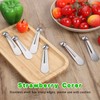 Qianyu 6 Pcs Tomato Stem Corer Strawberry Pitter Baller Practical
