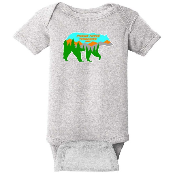 U.S. Custom Tees Pigeon Forge Bear Baby One Piece 18M
