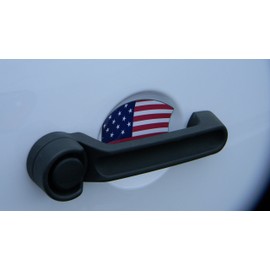 USA Flag Car Auto Door Handle Trim Molding Scratch Protector 4 Door Pack