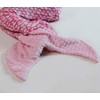 Girls Pink Scales Minky Dot Velboa Mermaid Tail Blanket 47"