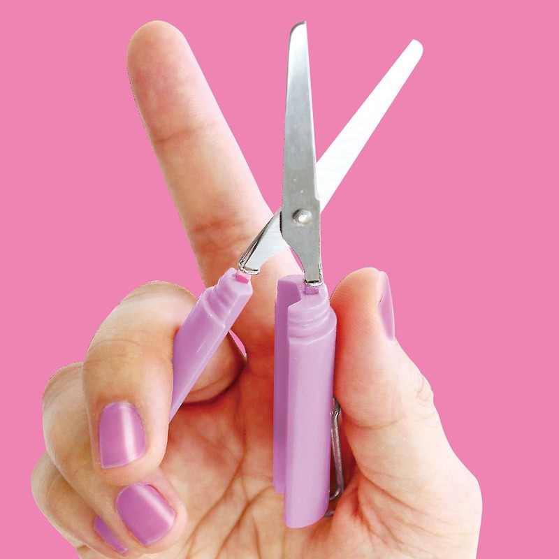 サンスター文具 カジュアルスティッキールはさみ ピンク ドット S4763688