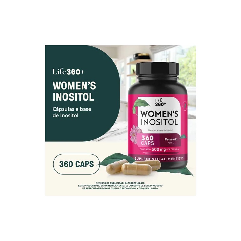 Inositol Life360+ Womens Inositol 360 Cápsulas Suplemento Alimenticio