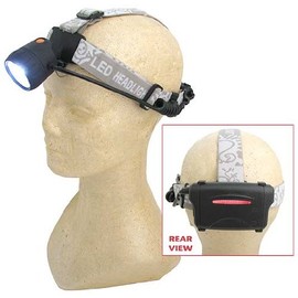 8 Led Headlamp with 5 White and 3 Red. Great for Hands-free Operation.