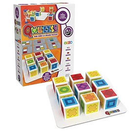 The Happy Puzzle Company Qwuzzle - Nine Cubes with Over a Billion Possible Puzzles - Race Against Opponents to Fill the Grid - Family Smart Games - Ages 6+