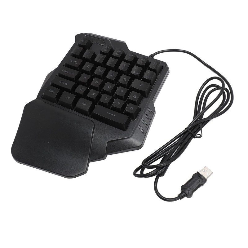 One Handed Gaming Keyboard 7 Color RGB Backlight Ergonomic 35