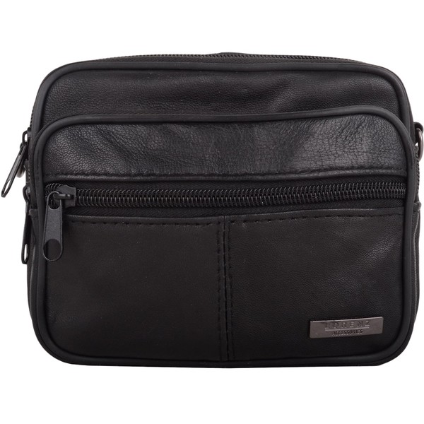 Womens Compact Soft Nappa Leather Cross Body Shoulder Bag with