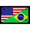 OwnTheAvenue USA American Brazil Brazilian World Country Flag Motorcycle Metal