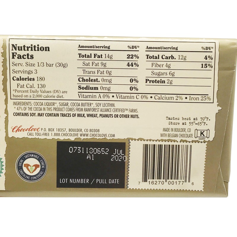 Chocolove - Extra Strong Dark Chocolate Bar - 3.2 oz.