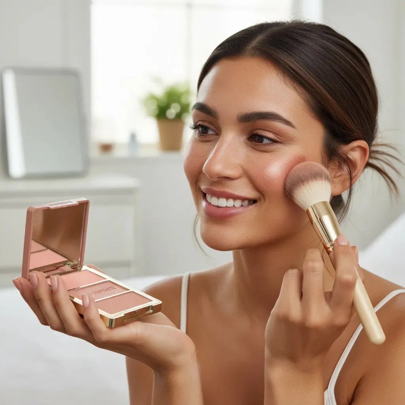 Rubor Morphe Cheek Thrills Trío Multi-Acabado After Party, Nude Rose