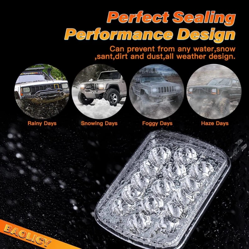 UnBrand For GMC Safari C6500 C7500 Topkick Pair 7x6" LED