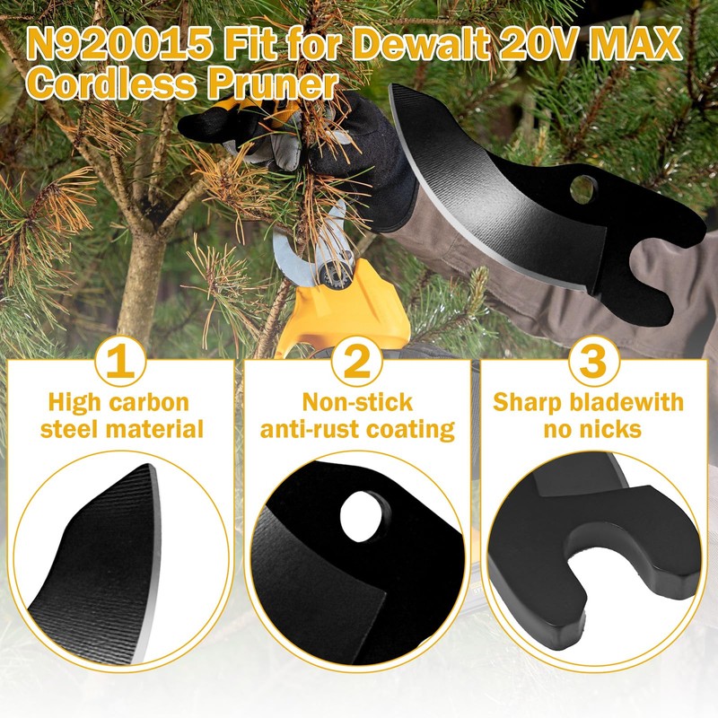 N920015 Pruning Shear Blade Compatible with Dewalt 20V MAX Cordless