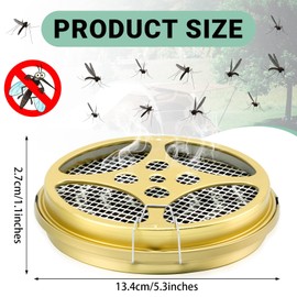 Rtteri 10 Pcs Mosquito Coil Holder Portable Metal Incense Burner for Outdoor Patio Pool Side Deck Camping Hiking Accessories