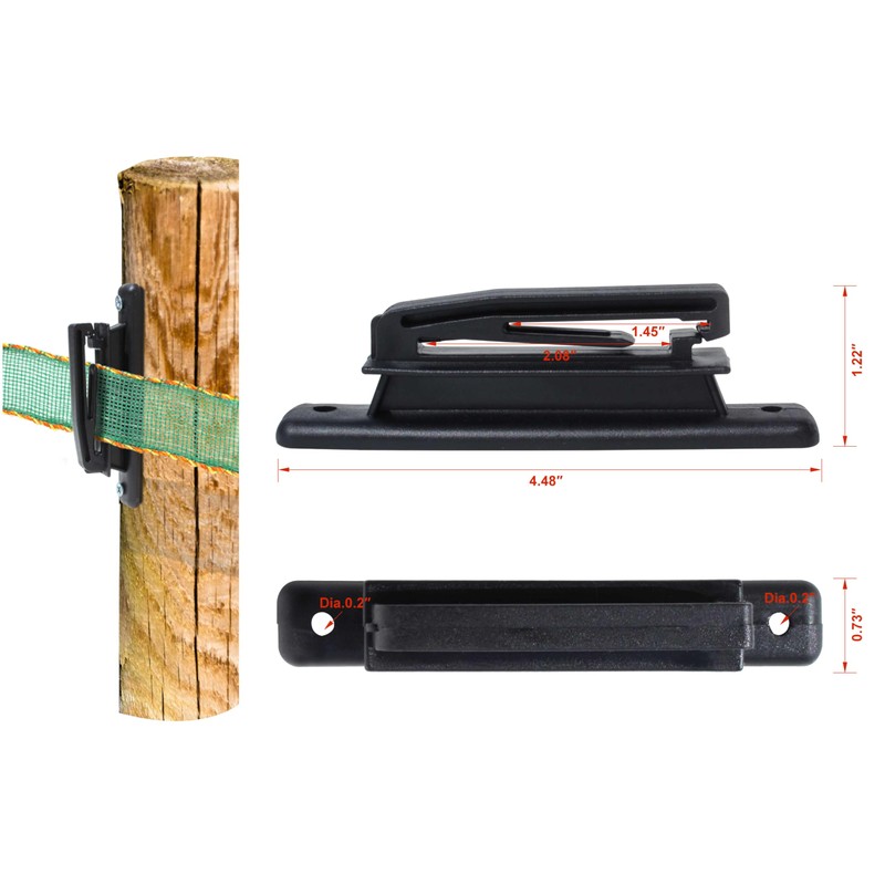 RiteFENCE Electric Fence Wood Post Polytape Insulator Nail on PolyTape