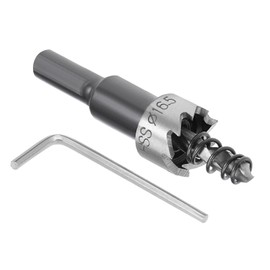 Kozelo 1pc Hole Saw 0.6 inch (16.5 mm) HSS 4341 Drill Bit Hole Cutter for Stainless Steel Aluminum Metal Wood Plastic Triangle Shank