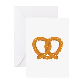 CafePress Pretzel Greeting Cards Folded Greeting Card Matte