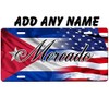 Cuban Flag/American Flag License Plate