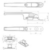 Modern Locking Window Fastener JW78LPC - Polished Chrome