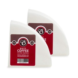 200 Size V02 White Coffee Filter Papers, Compatible with Hario Size 02 by EDESIA ESPRESS