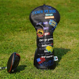 Big Crazy Golf Club Head Covers, Driver Cover, Blade Putter Cover, Waterproof, Funny Golf Head Covers, Father's Day Golf Gift for Man