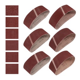 HARFINGTON 3 x 21 Inch Sanding Belts, 18 Pcs 40/80/120/180/240/400 Grits Aluminum Oxide Abrasive Belt Sander File Belt for Woodworking, Metal Polishing, Knife Sharpener